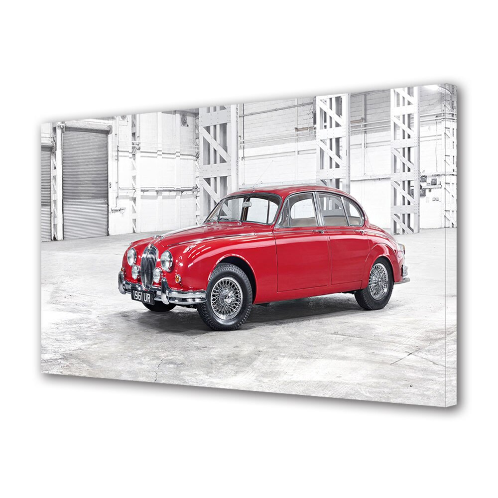 Tablou Canvas Luminos in intuneric VarioView LED, Auto Moto, Masina Clasica Rosie, 30 x 45 cm