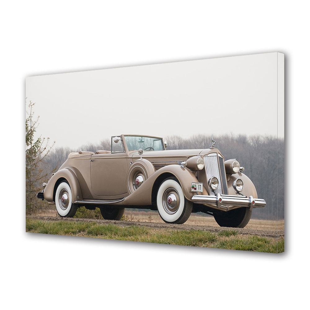Tablou Canvas Luminos in intuneric VarioView LED, Auto Moto, Packard Twelve Convertible Victoria 1937, 40 x 60 cm
