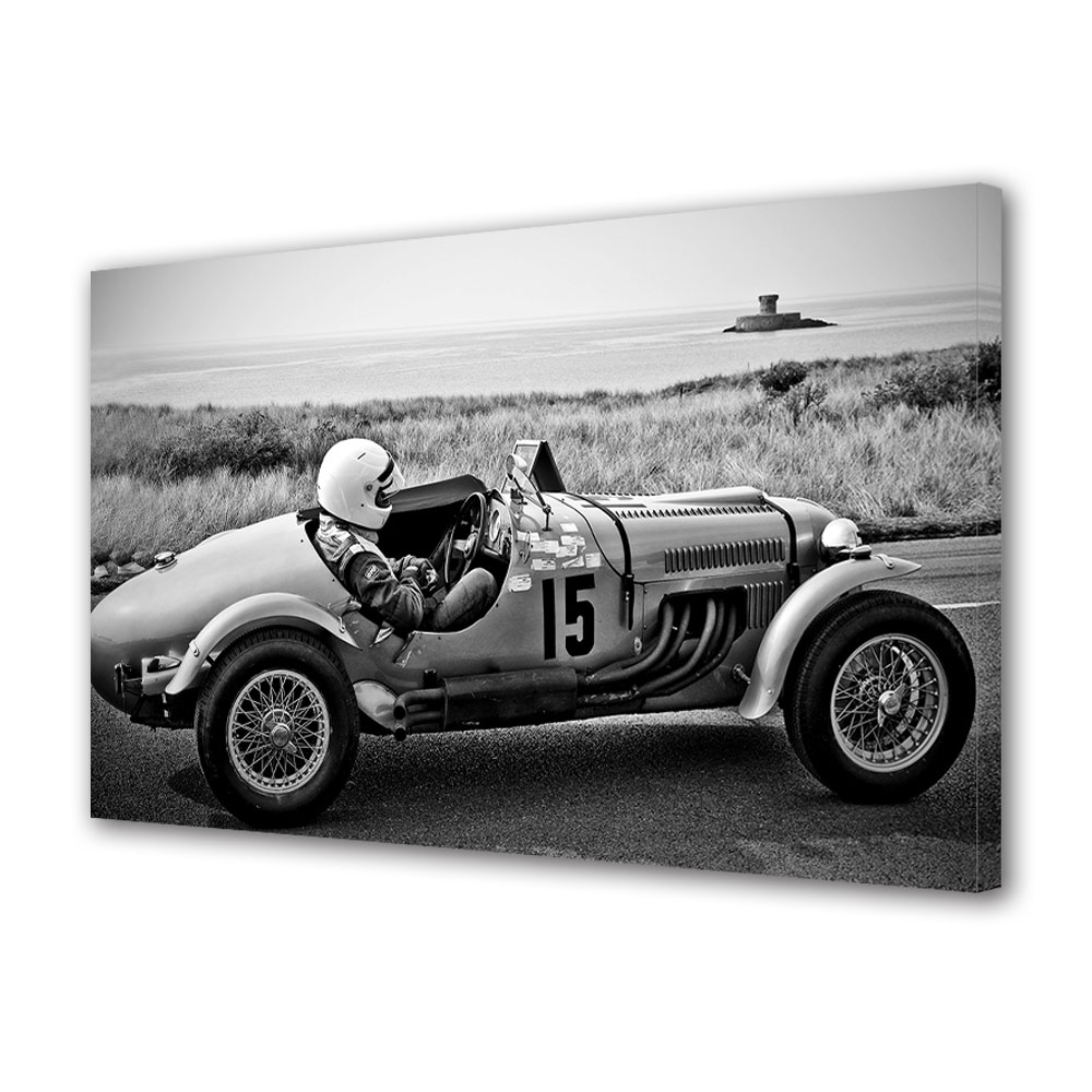 Tablou Canvas Luminos in intuneric VarioView LED, Auto Moto, Curse Vintage, 40 x 60 cm