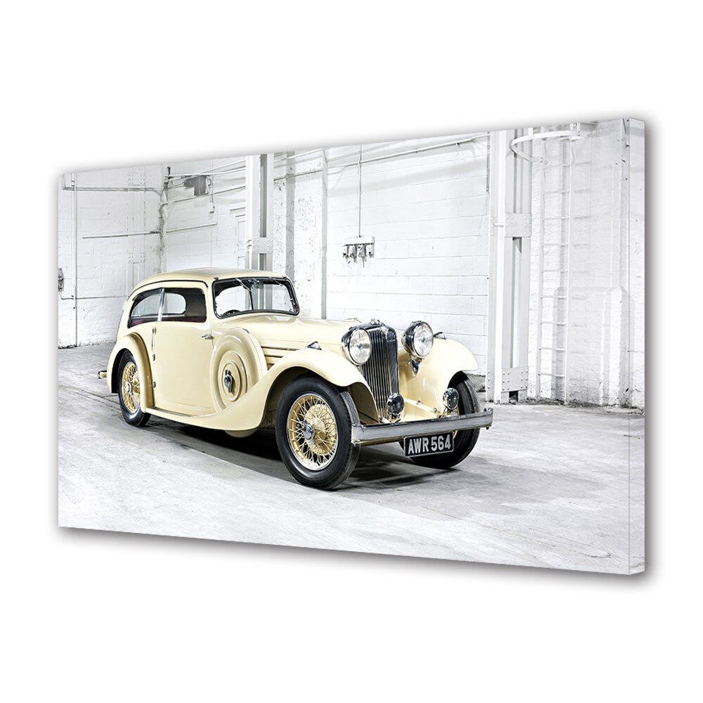 Tablou Canvas Luminos in intuneric VarioView LED, Auto Moto, Masina de Epoca Crem, 30 x 45 cm