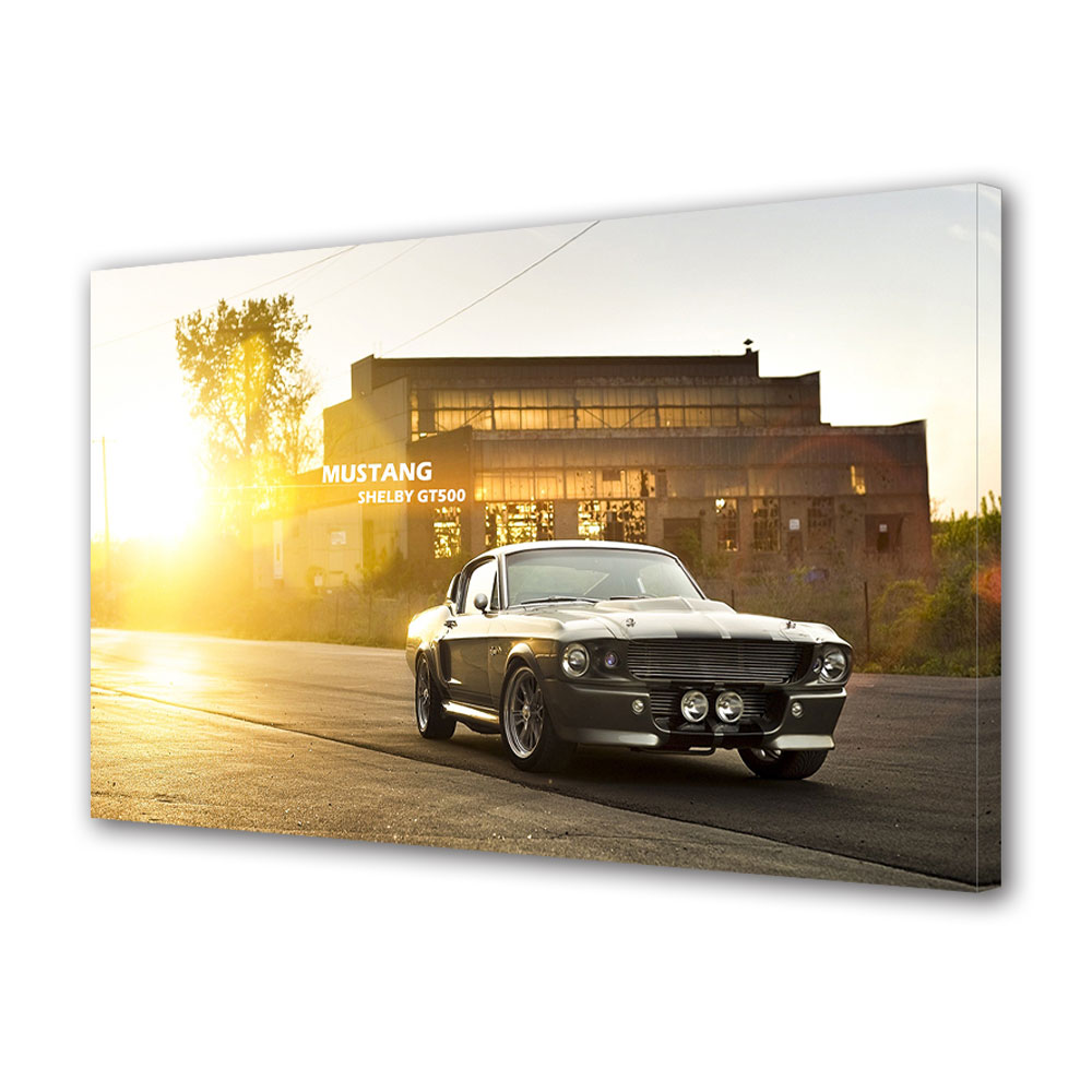 Tablou Canvas Luminos in intuneric VarioView LED, Auto Moto, Mustang Shelby, 30 x 45 cm