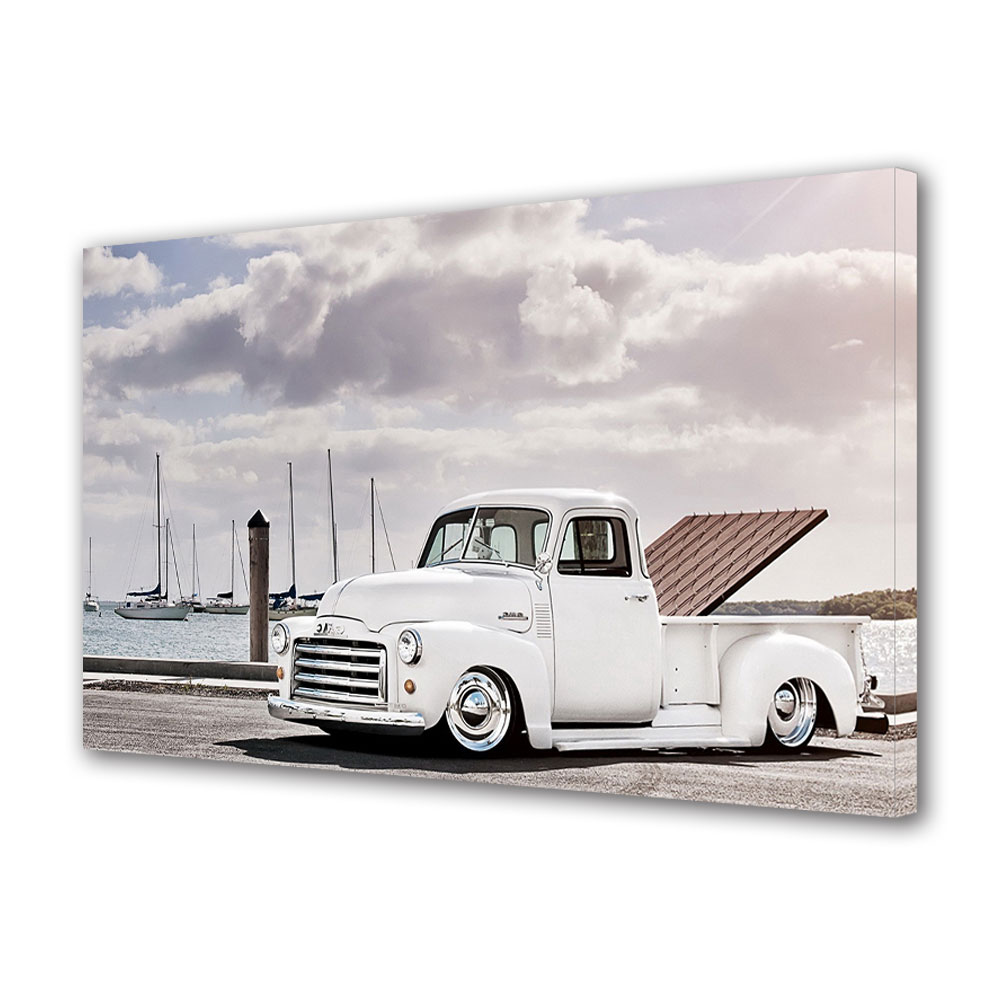 Tablou Canvas Luminos in intuneric VarioView LED, Auto Moto, Pickup Classic, 30 x 45 cm