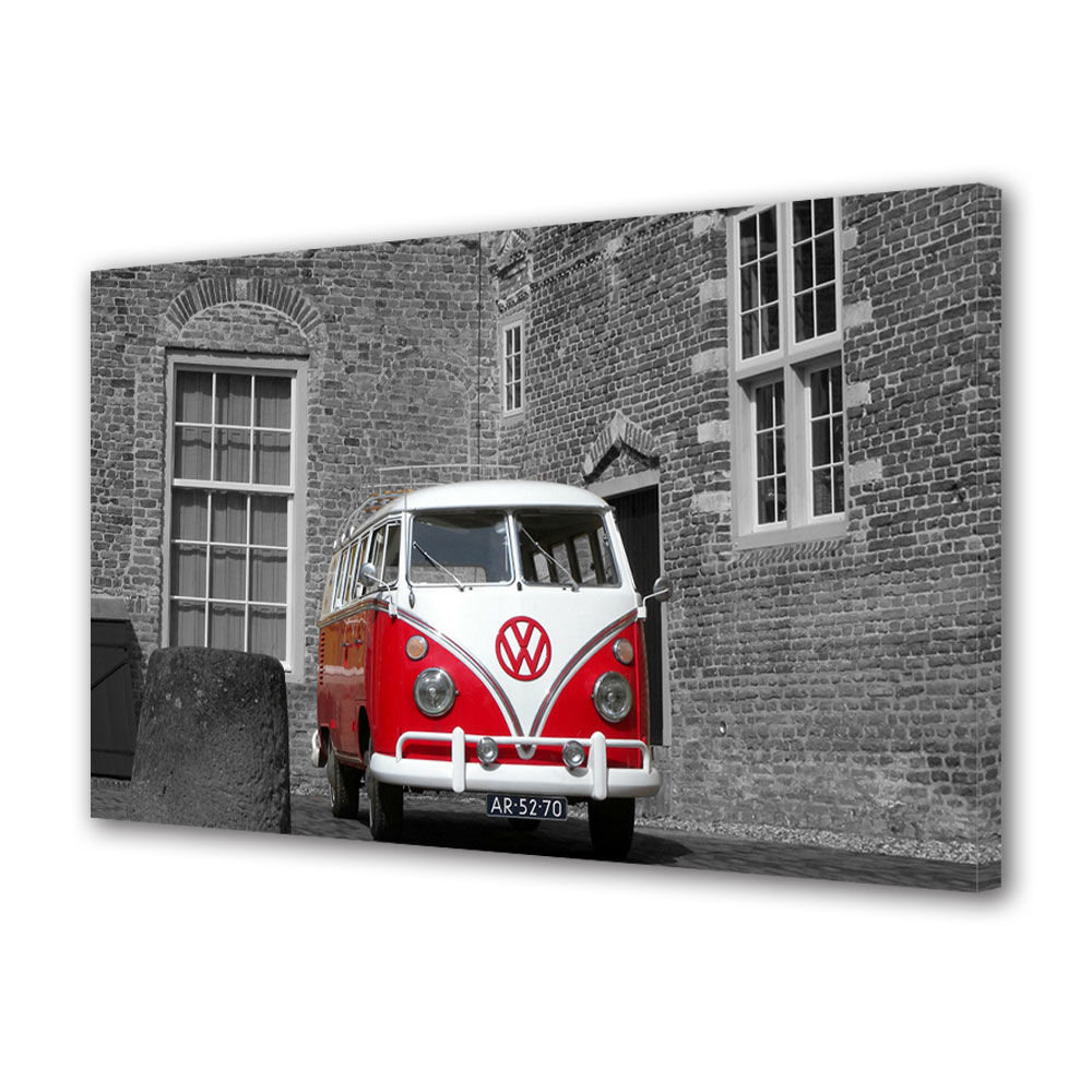Tablou Canvas Luminos in intuneric VarioView LED, Auto Moto, Volkswagen T1, 40 x 60 cm