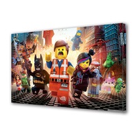 Tablou Canvas Luminos in intuneric VarioView LED, Pattern, Filmul Lego, 70 x 100 cm