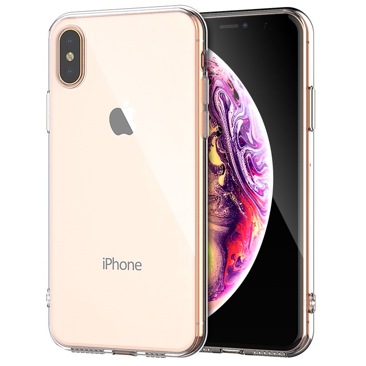 Divat tok iPhone XS-hez, ütésálló, átlátszó