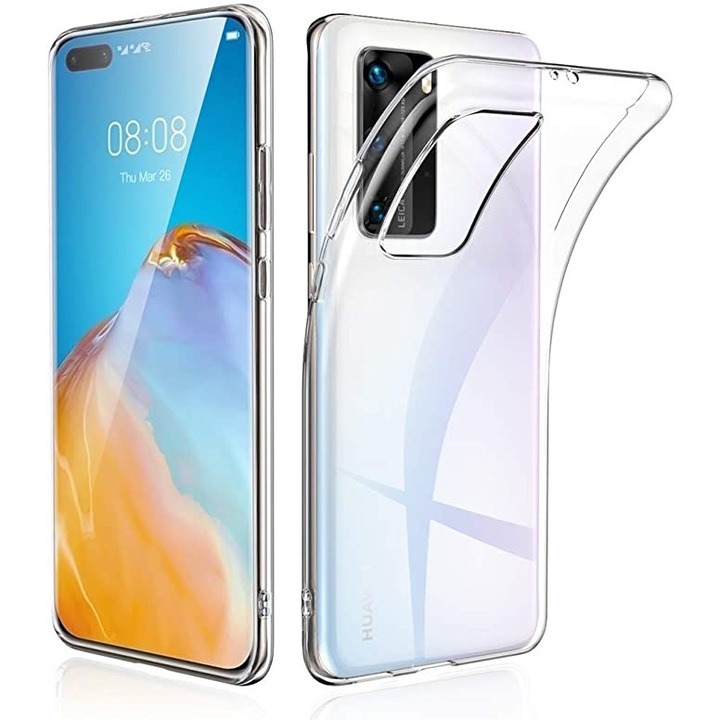 Силиконов Кейс за Huawei P40 Pro, Висококачествен, Прозрачен