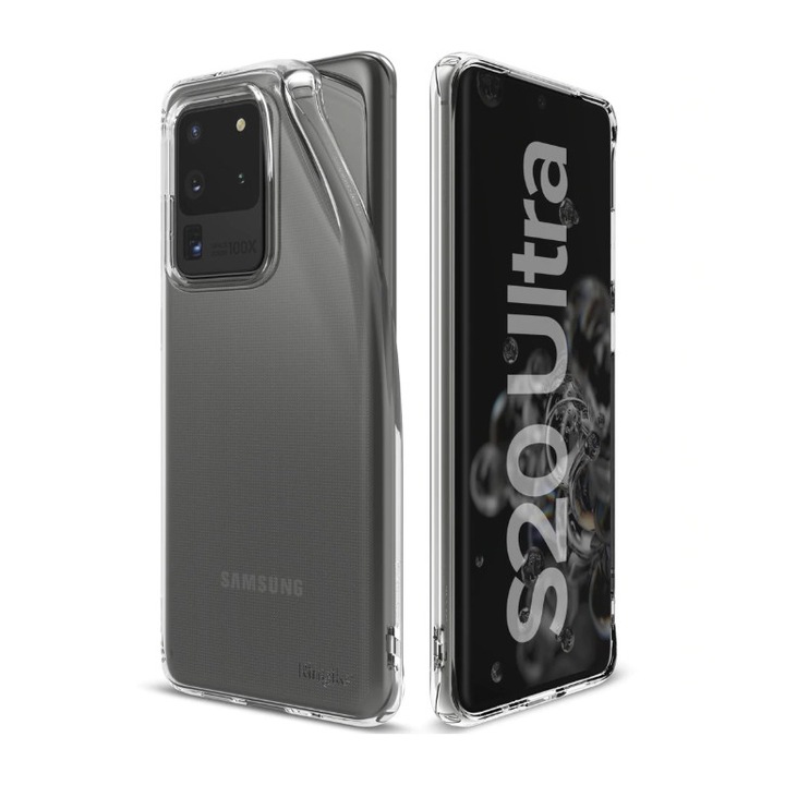 Силиконов Кейс за Samsung Galaxy S20 Ultra, Висококачествен, Прозрачен