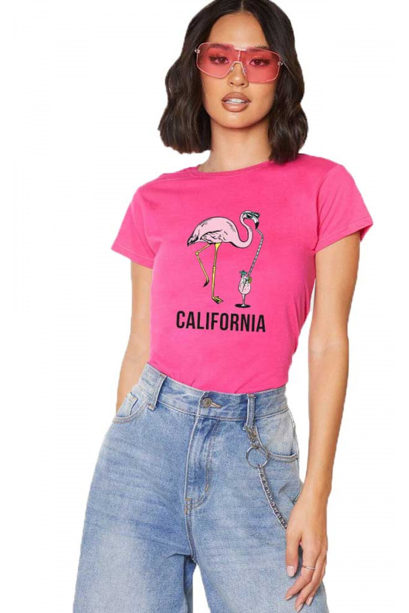 Tricou dama Roz California, L