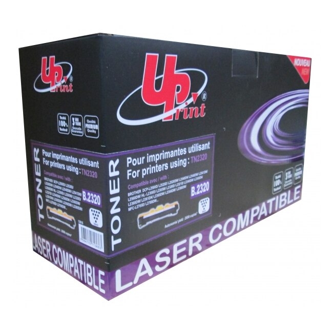 Cartus toner UPRINT, 2600 pagini, TN-2320/TN2320, BROTHER, Negru