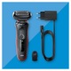 Самобръсначка Braun Series 5 51-R1000s Wet&Dry, AutoSense,Easy Clean, Easy Click, 3 бръснещи елемента, Червен/Черен