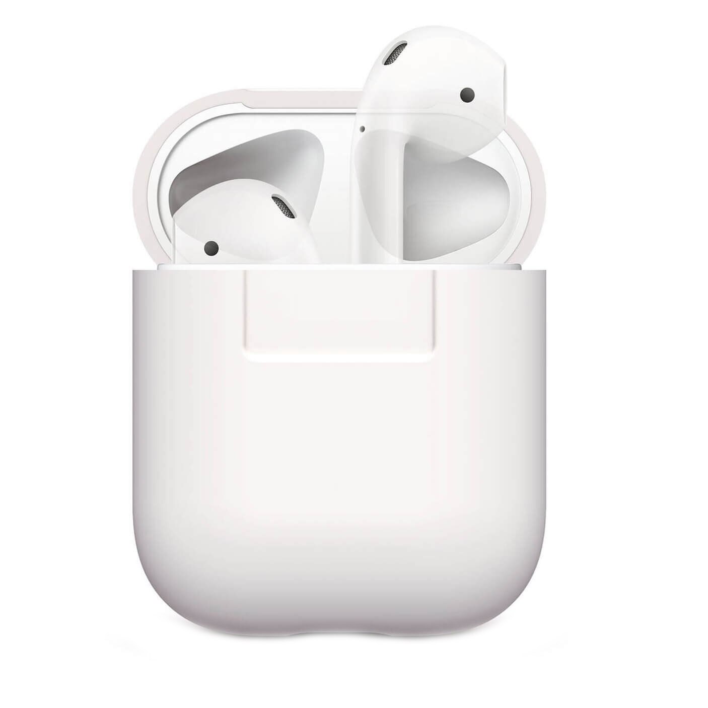 Husa siliconica Elago Airpods Silicone Case, pentru Apple Airpods, alb