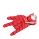 Set costum clasic Spiderman cu muschi, rosu, manusa discuri si masca LED, 3-5 ani, 100-110 cm