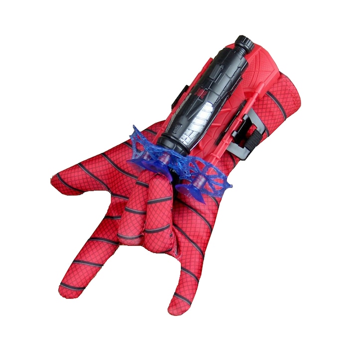 Детска ръкавица Spiderman със стрелички с вендузи Ideallstore, червена, универсален размер