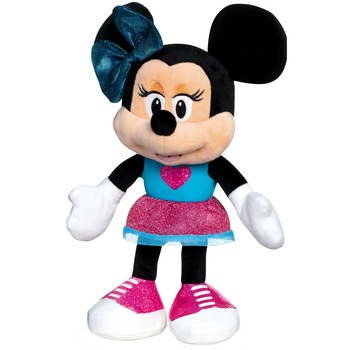 Jucarie de plus Disney Minnie Mouse, fundita albastra, 25 cm Jucarie de plus Disney Minnie Mouse, fundita albastra, 25 cm