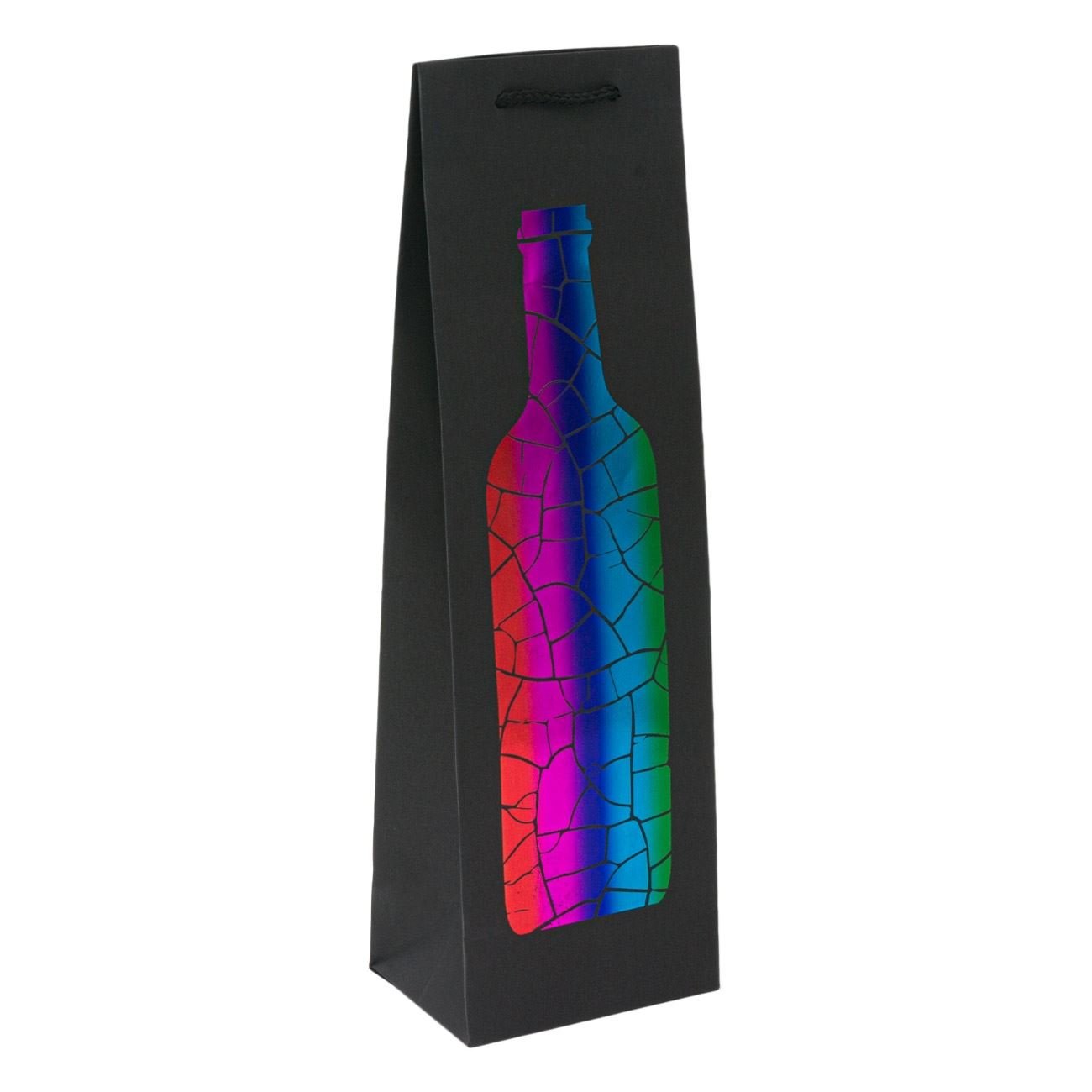 Punga cadou cu imprimeu sticla colorata de Craciun, Lioness, 11 x 8.5 x 38.5 cm