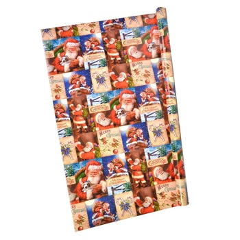 Hartie de impachetat cu imprimeu desene cu Mos Craciun, Lioness, 70 x 150 cm Hartie de impachetat cu imprimeu desene cu Mos Craciun, Lioness, 70 x 150 cm