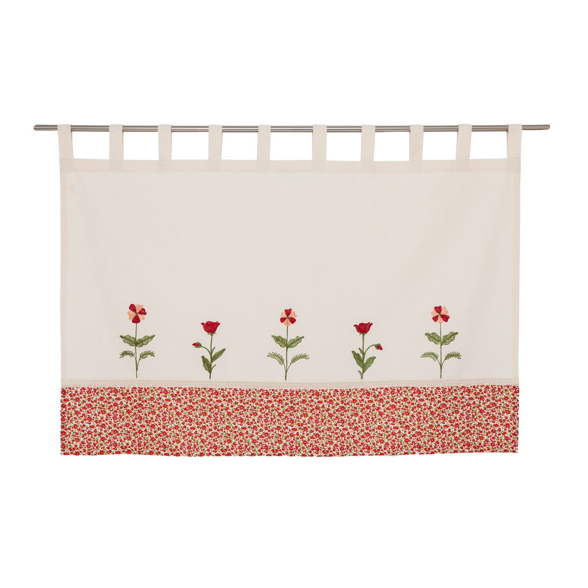 Perdea confectionata din bumbac 100%, Valentini Bianco, inaltime 180cm , latime 160cm, RM002