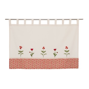 Perdea confectionata din bumbac 100%, Valentini Bianco, inaltime 100cm , latime 140cm, RM002 Perdea confectionata din bumbac 100%, Valentini Bianco, inaltime 100cm , latime 140cm, RM002