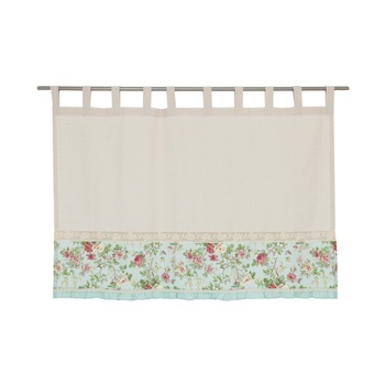 Perdea confectionata din bumbac 100%, Valentini Bianco, inaltime 100cm , latime 140cm, RM005 Perdea confectionata din bumbac 100%, Valentini Bianco, inaltime 100cm , latime 140cm, RM005