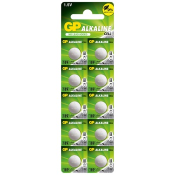 Baterie alcalina tip buton GP189 LR-1130, 1.55V GP, 1 buc Baterie alcalina tip buton GP189 LR-1130, 1.55V GP, 1 buc