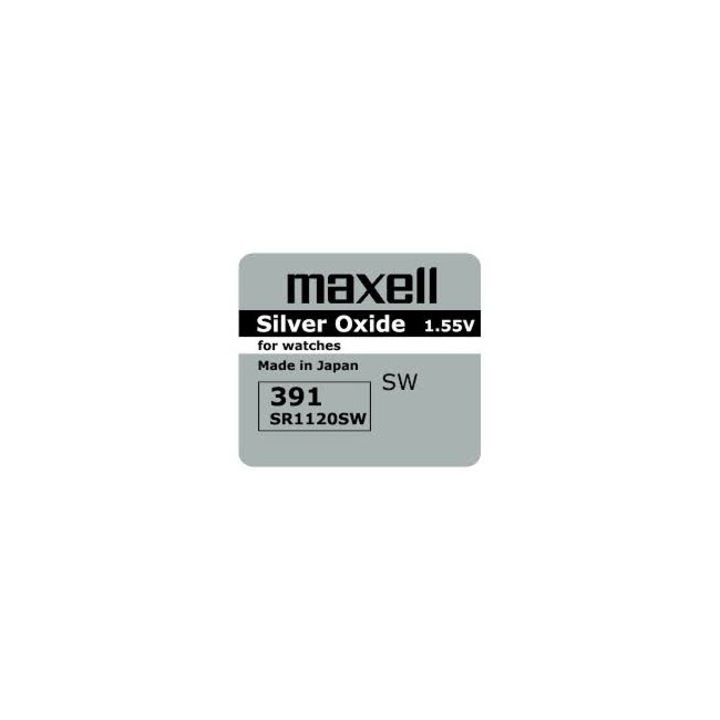 Бутонна батерия сребърна MAXELL SR1120 SW /381/391/ AG8 1.55V
