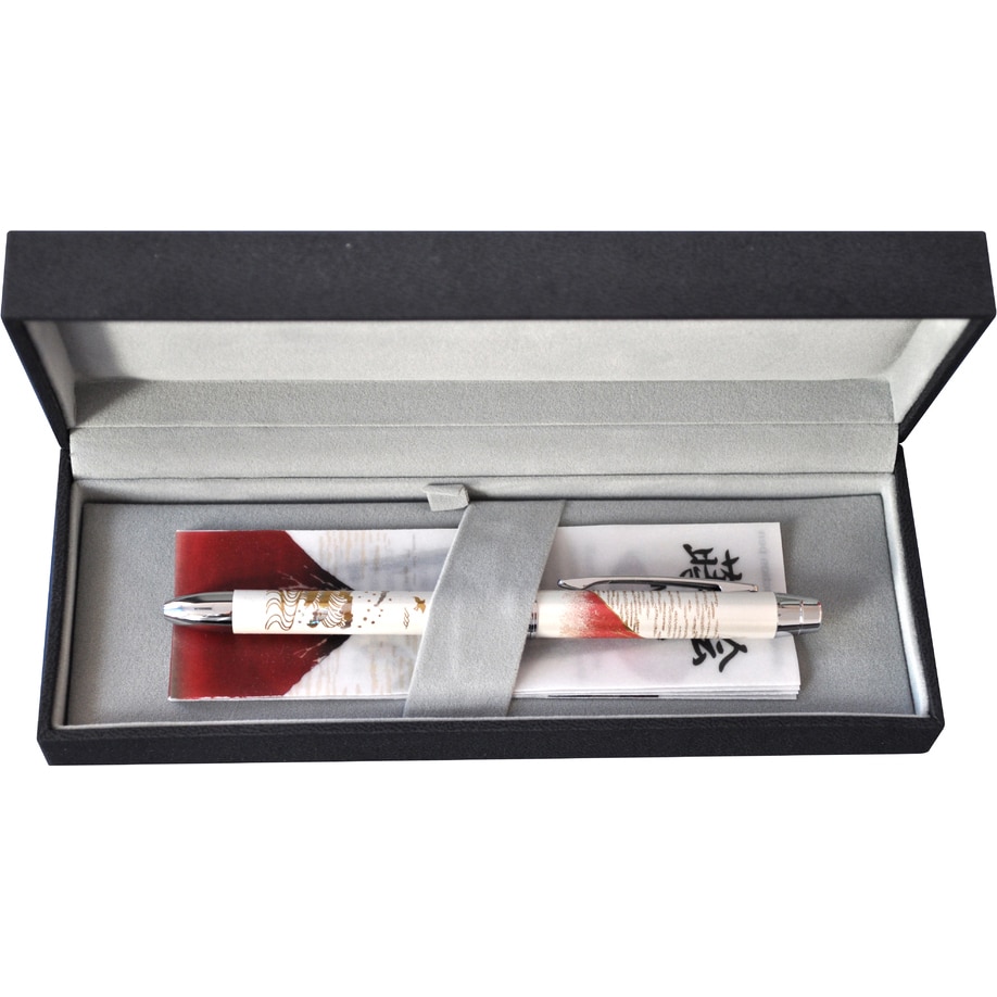 Pix multifunctional de lux PENAC Maki-E - Mount Fuji, alb