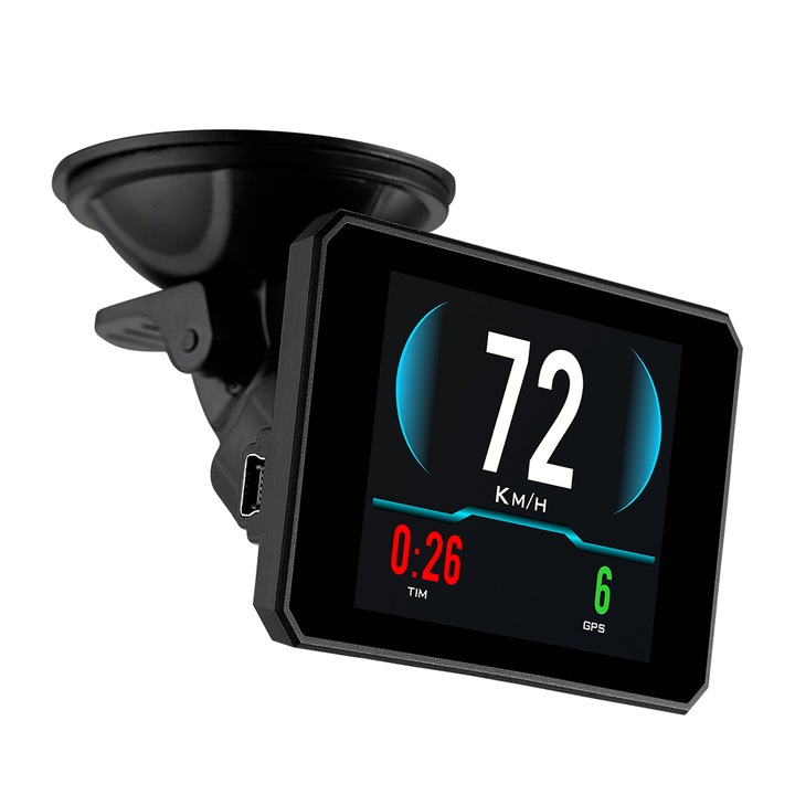 Pyramid T816 HUD Digitális GPS szélvédő diagnosztikai és információs készülék, Műszerfal kijelző