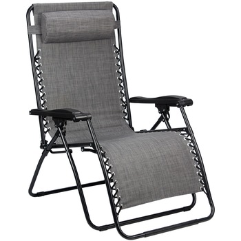 Scaun camping AbbeyCamp Chaise Longue XXL, gri Scaun camping AbbeyCamp Chaise Longue XXL, gri