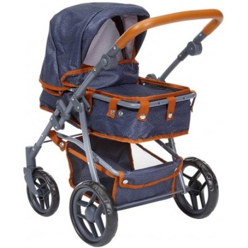 Carucior pentru papusi cu maner reversibil Juna Dark Blue Carucior pentru papusi cu maner reversibil Juna Dark Blue