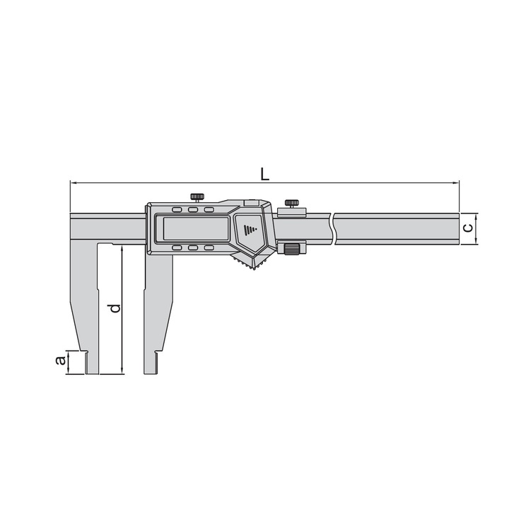 Subler Digital INSIZE 0-500mm 0.01mm Extra Lung 1106-501