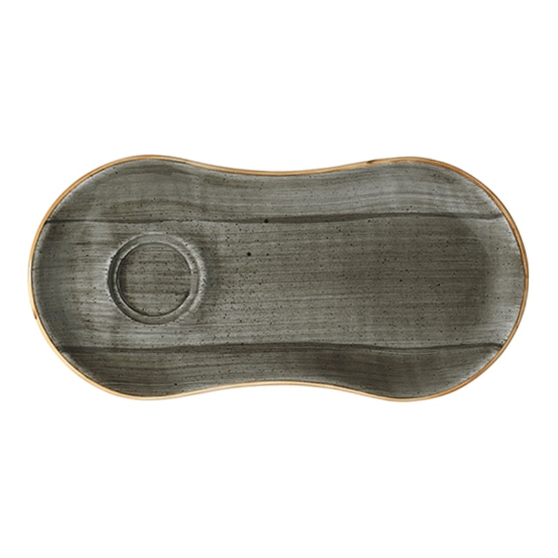 Farfurie aperitiv Bonna Space din portelan 25x12cm