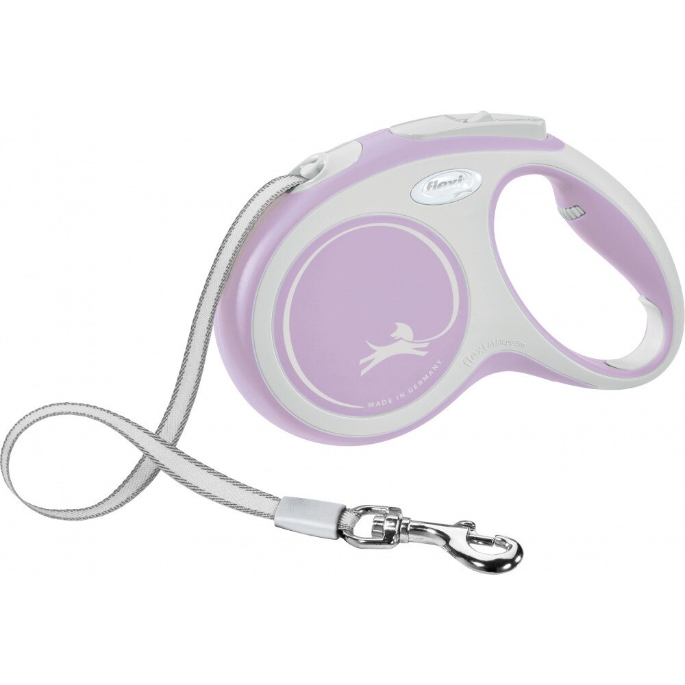 Lesa Flexi New Comfort Retractabila Banda M 5 m/ 25 kg Roz 213506