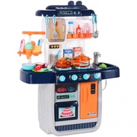 bucatarie interactiva multifunctionala cu abur quotisp likesmart little chef kitchenquot chiuveta cu circuit de apa cuptor dulap frigider ustensile produse legume lumini si sunete numeroase accesorii 71 cm albastru imagen 17_0_
0