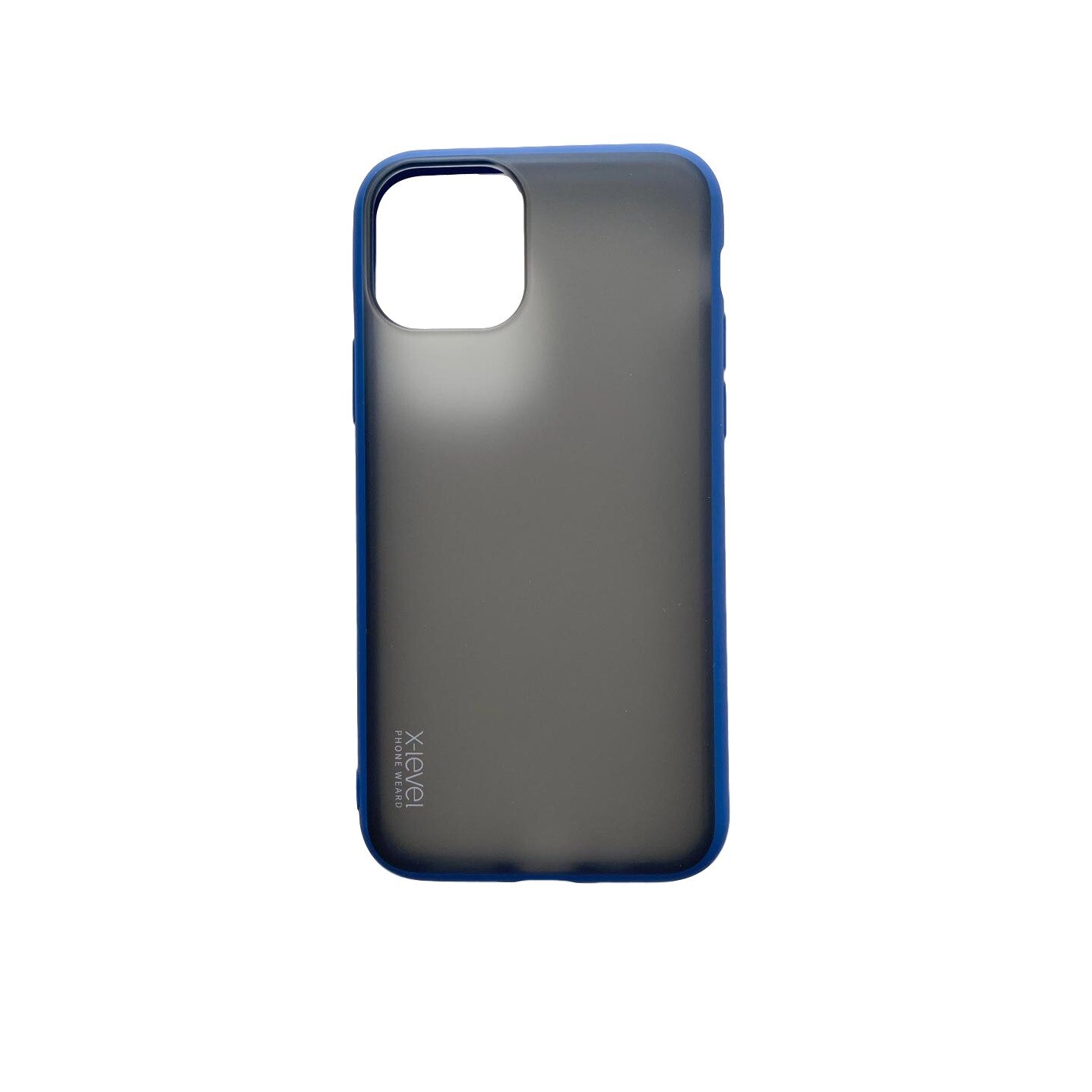 Set Husa protectie pentru iPhone 11, din TPU, Ultra Slim, Negru mat cu margini albastre si folie protectie ecran, Joyshell