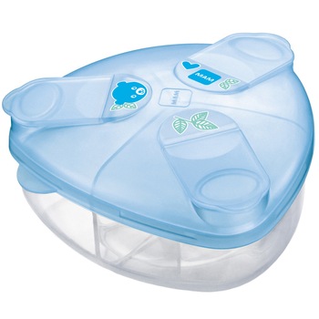 Dozator pentru lapte praf 120 ml 0+ luni MAM 640377A, Albastru Dozator pentru lapte praf 120 ml 0+ luni MAM 640377A, Albastru