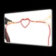 Tablou Canvas Luminos in intuneric VarioView LED, Vday, Inima funie, 30 x 45 cm