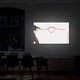 Tablou Canvas Luminos in intuneric VarioView LED, Vday, Inima funie, 30 x 45 cm