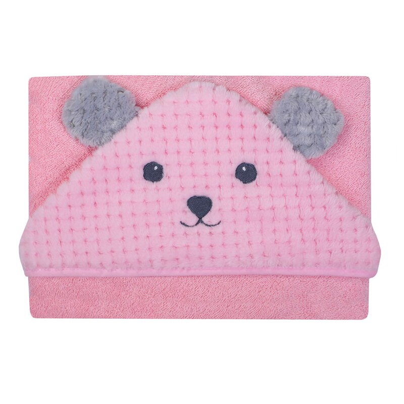 Prosop cu gluga pentru fete 100 x 100 cm Mini Junior 322RZ, Roz