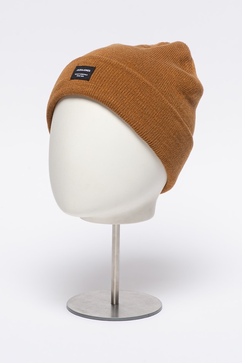 Jack & Jones, Шапка с лого, Канелено кафяво