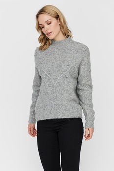 Vero Moda, Pulover cu maneci raglan Cub, Gri deschis melange Vero Moda, Pulover cu maneci raglan Cub, Gri deschis melange