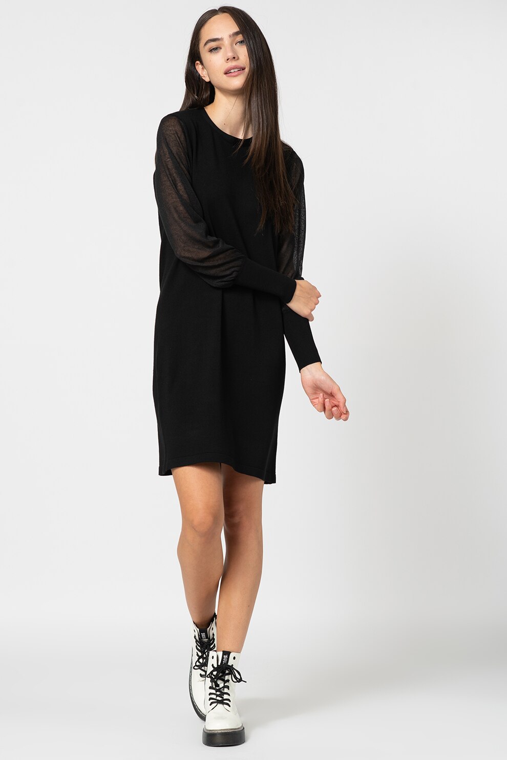 Vero Moda, Rochie dreapta cu decupaj pe spate Bellissimo, Negru, XS