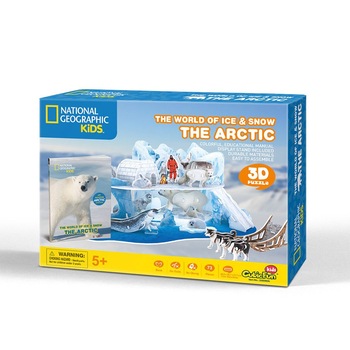 Puzzle 3D Cubic Fun 73 piese National Geographic Arctic Puzzle 3D Cubic Fun 73 piese National Geographic Arctic