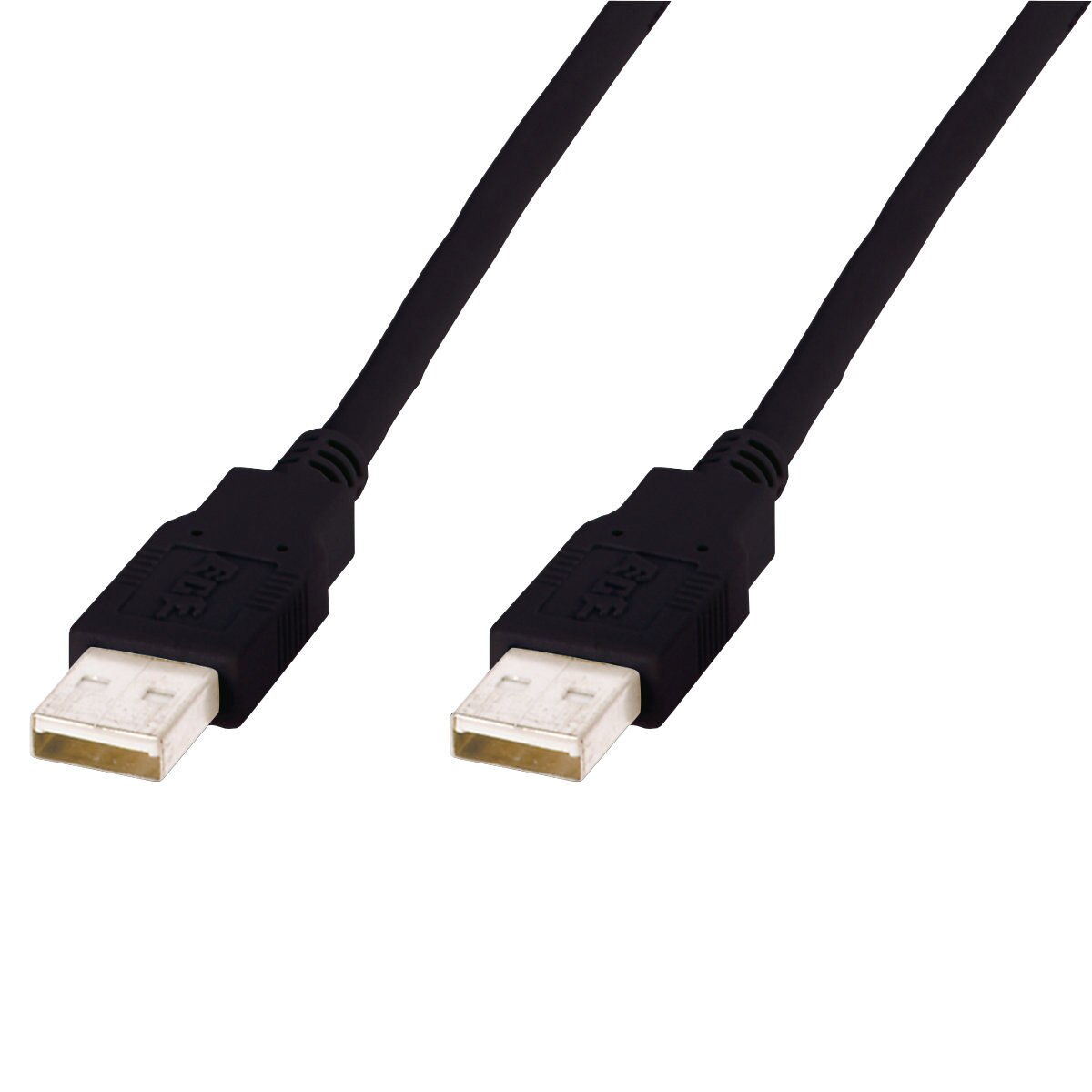 Cablu cu conectori nichelati USB A tata la USB A tata, lungime 1.8 m, ASSMAN, interfata USB 2.0, negru