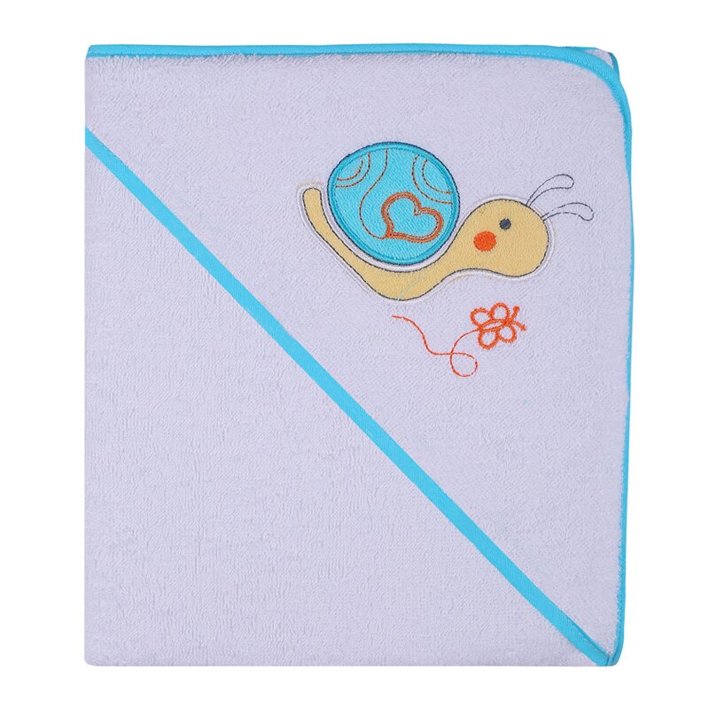 Prosop cu gluga pentru copii 100 x 100 cm Mini Junior 217P, Alb