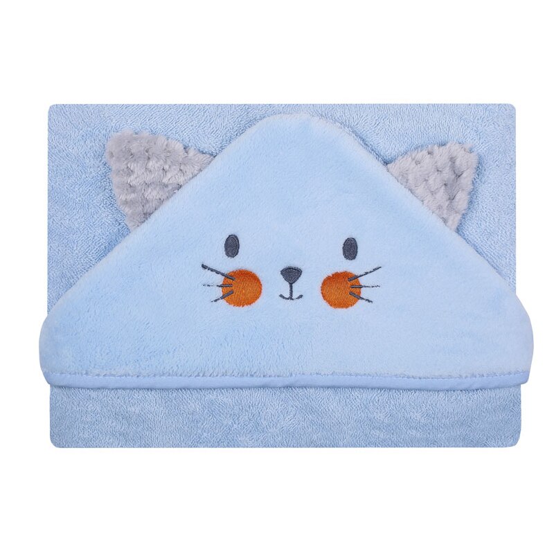 Prosop cu gluga pentru baieti 100 x 100 cm Mini Junior 3224P, Albastru