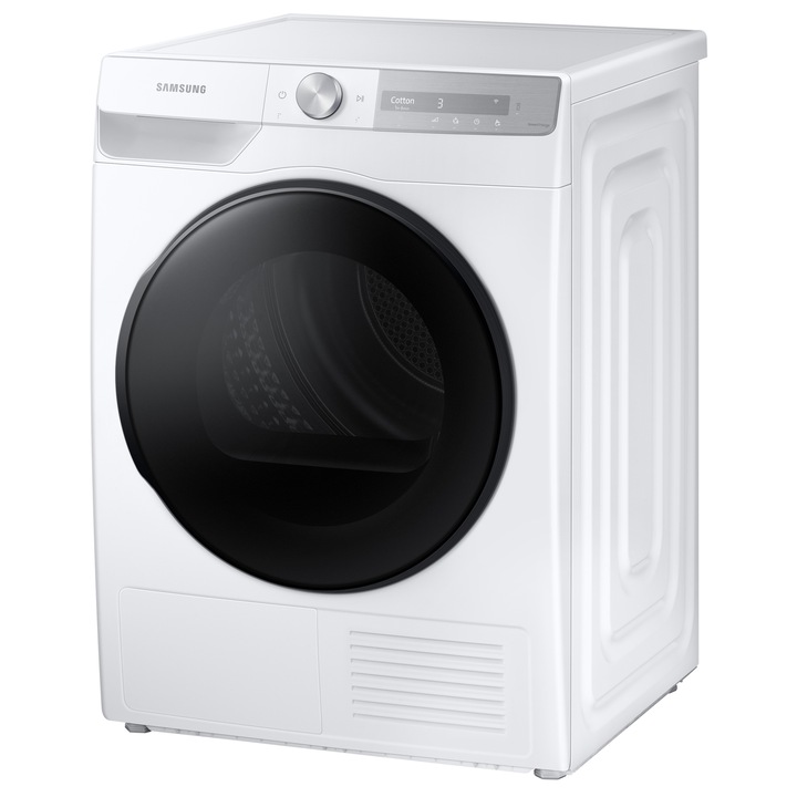 Uscator cu pompa de caldura, Samsung, DV90T7240BH/S6, 9 kg, Clasa energetica A, Alb