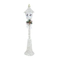 lampadar cu fir de bumbac alb cu spray de zapada cu lumini 80 led-uri de culoare alba calda  transformator imagen 27_0_
0