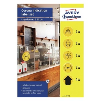 Etichete informative COVID-19, Avery Zweckform 49415 Etichete informative COVID-19, Avery Zweckform 49415