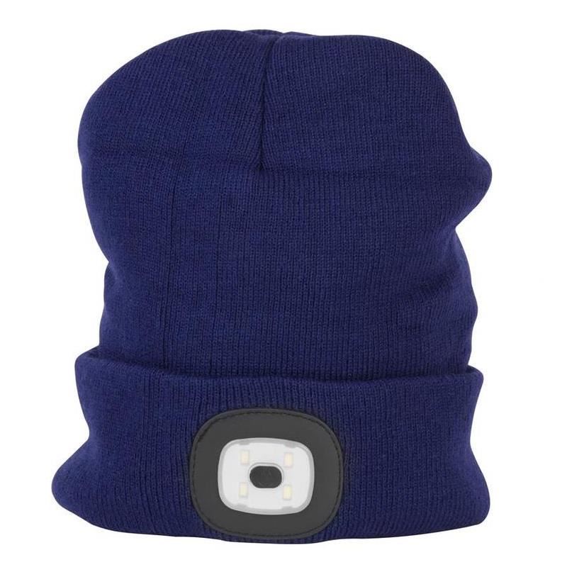 Caciula cu led reincarcabila, Strend Pro Blue, unisex, marime universal, USB, 4xSMD, Li-Ion