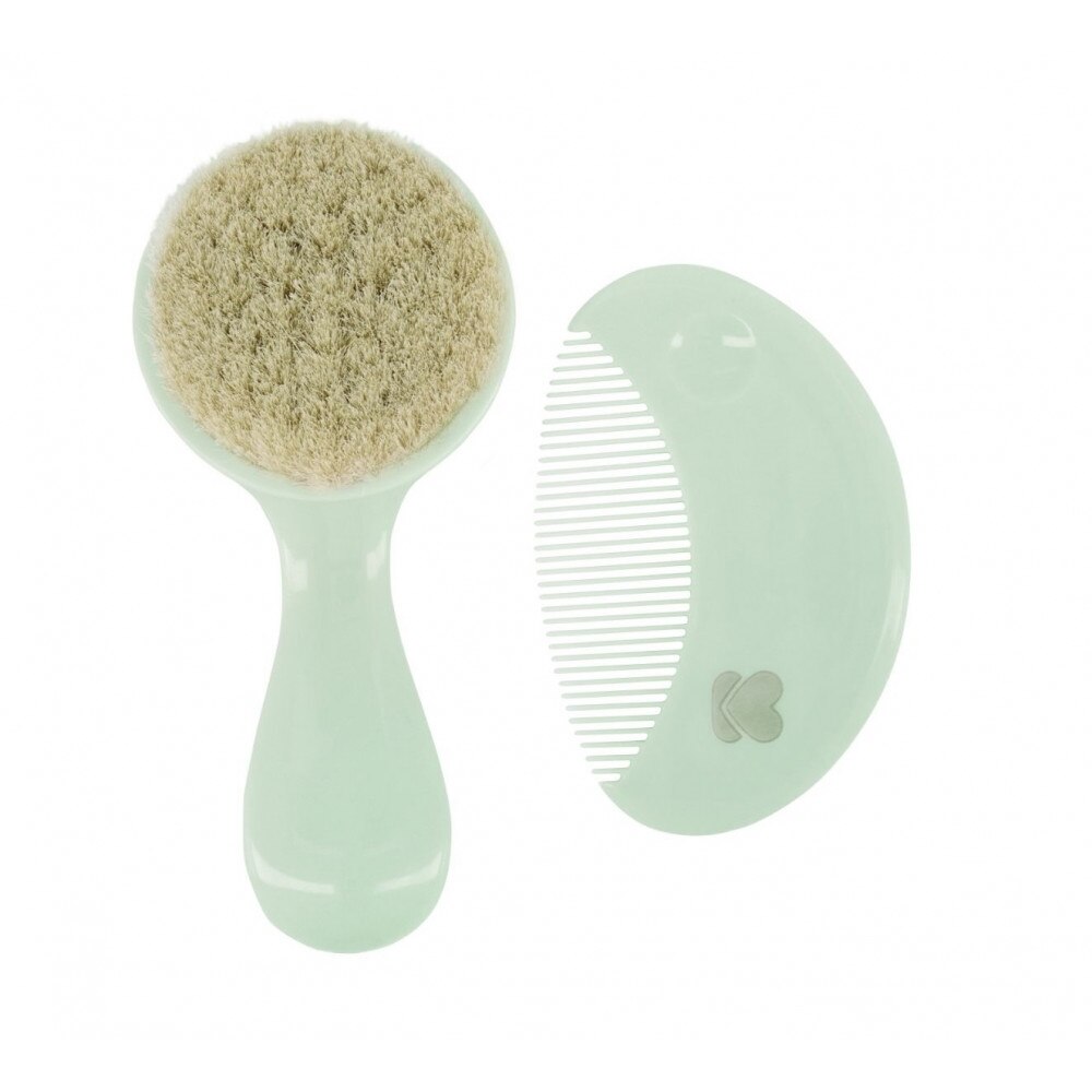 Set piepten si perie cu peri naturali KikkBoo Mint
